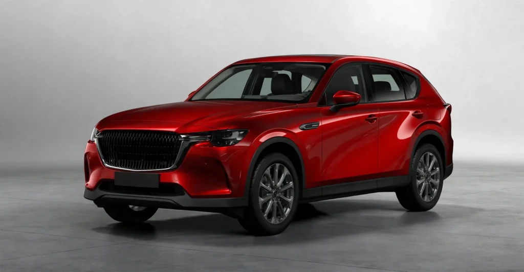 Mazda Oman social media management case study cover, red Mazda CX-60